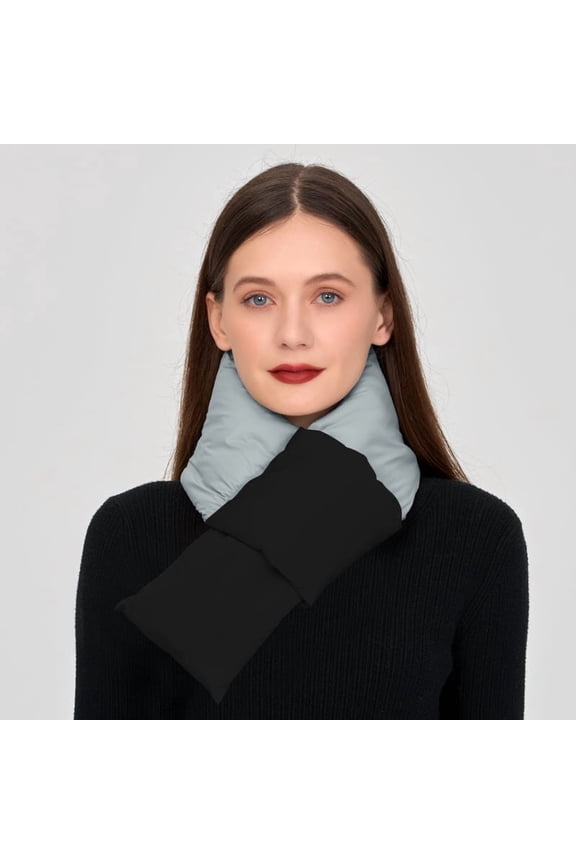 Winter Down Scarf Women Men Down Filling Foldable Plain Waterproof Ultralight Neck Warmer For Cycling Hiking