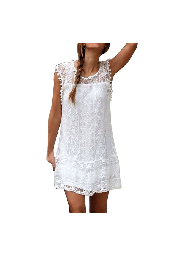 Winter Dresses for Women 2022 Black Dresses for Women Women's Summer Casual Sleeveless Print Short Sleeve O-Neck Short Party Dress Black Dresses for Women