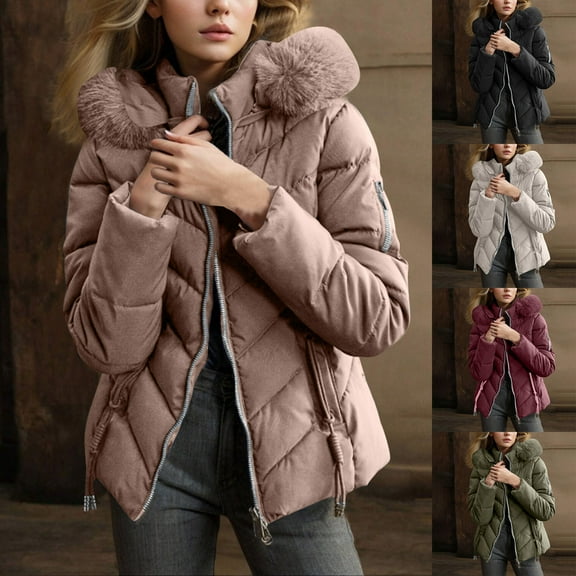 Winter Dresses for Women 2025 Puffer Jacket Womens Casual Loose Color Blocked Fashionable Round Neck Long Sleeved Loose Sweatshirt Long Sleeved Round Neck Sweatshirt Hooded Sweatshirt