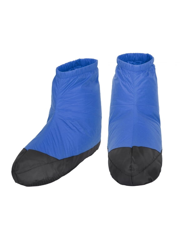 Winter Duck Down Booties Down Slippers Anti Slip Soft Insulated Warm Boots Duck Down Slipper Boots for Camping Snowboard Blue Color M
