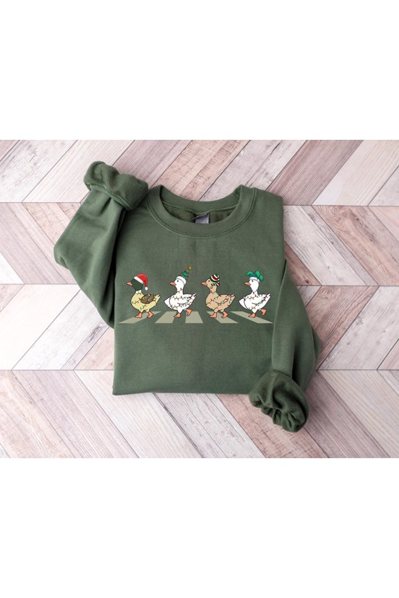 Winter Ducks Sweatshirt, Animals Winter Sweatshirt, Farm Lover, Winter Shirt, Winter Sweatshirt, Tee Sweatshirt All Size S-5XL