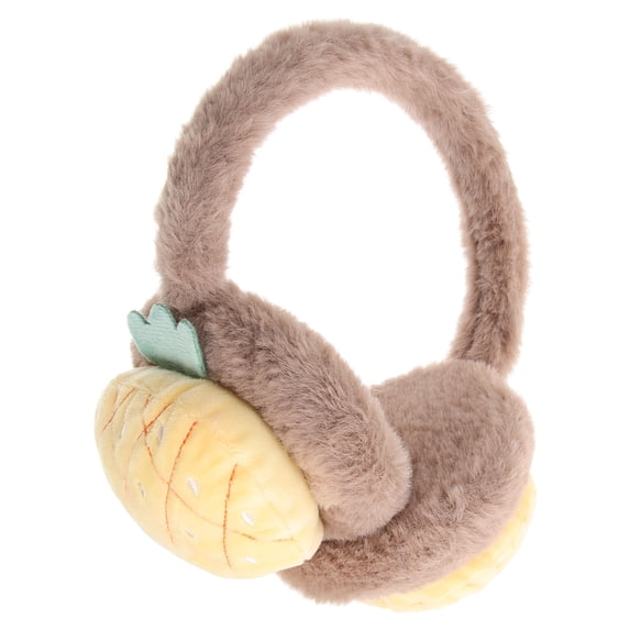 KALLORY Ear Muffs Keep Warm Winter Earmuff Plush Round 1Set 7.1X6.7X3.9in