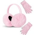 thumbnail image 1 of Winter Ear Muffs Gloves for Women Cute Foldable White Earmuffs Adjustable Ear Warmers Faux Fur Ear Covers Headband, 1 of 6