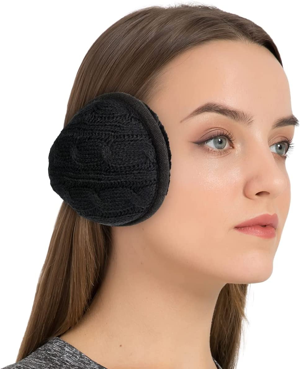 Winter Ear Muffs for Women Men (2 Pack/ 1 Pack) Foldable Behind the