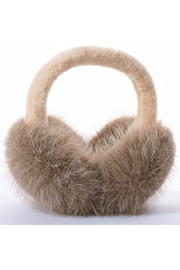 Winter Ear Muffs for Women Men - Foldable Fuzzy Earmuffs Faux Fur Ear Warmer, Perfect Ear Covers for Cold Days