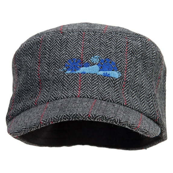 Winter Elements Wool Fashion Fitted Engineer Cap - Black OSFM