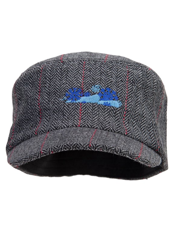 Winter Elements Wool Fashion Fitted Engineer Cap - Black OSFM