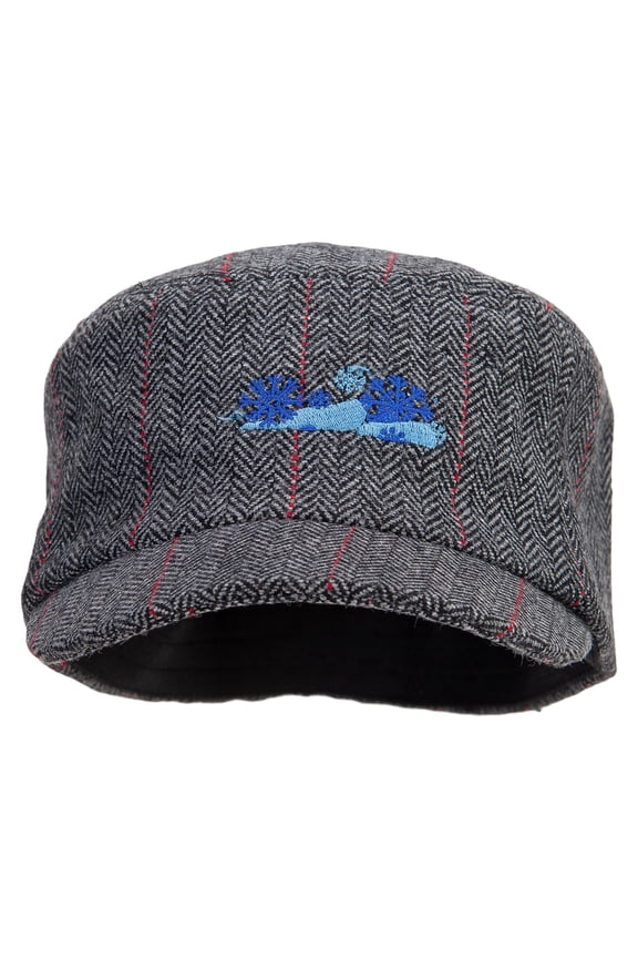 Winter Elements Wool Fashion Fitted Engineer Cap - Black OSFM