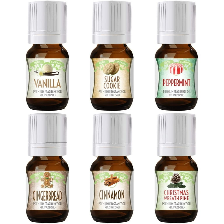 Good Essential – Professional Winter Fragrance Oil Set Cinnamon, Vanilla,  Gingerbread and More for Candles, Soaps, Perfume, Diffuser, Home Care
