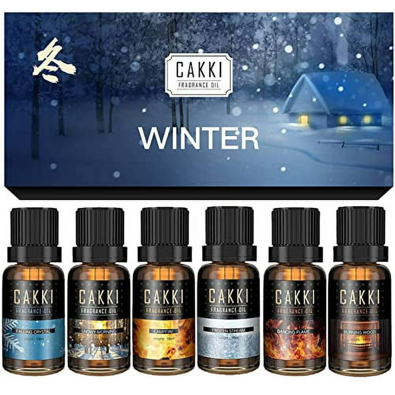 Winter Essential Oils for Diffusers for Home, CAKKI Premium Grade Fragrance  Oils Set, 6 Winter Scents Natural Aromatherapy Oils, for Candles Making,  for Soaps Making, for Christmas Gift, 6x10ml 