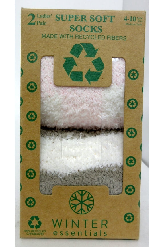 - Black & White Super Soft Socks 2 Pairs - Size 4-10