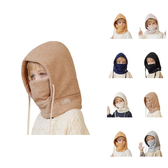 Winter Essentials boho kids winter knit hat with floral pattern outdoor cold weather cap for daily use and winter activity play