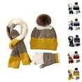 thumbnail image 1 of Winter Essentials kids winter beanie hat and scarf set cold weather knit cap for daily kids outdoor activities and cozy winter play, 1 of 5