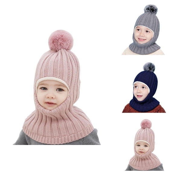 Winter Essentials kids winter hat square neck style beanie for children adjustable toddler winter cap for outdoor snow play and cold weather