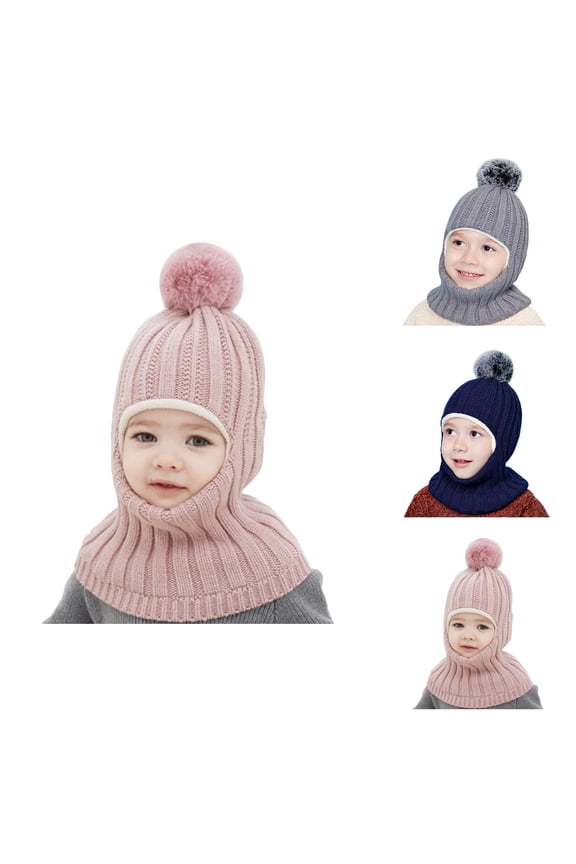 Winter Essentials kids winter hat square neck style beanie for children adjustable toddler winter cap for outdoor snow play and cold weather