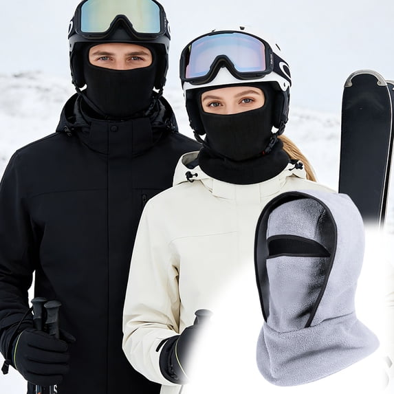 Winter Face Mask with Neck Headband, Fleece-Lined Ski Cover for Full Face Warmth Windproof Protection, Comfortable Outdoor Gear for Skiing Snowboarding Hiking Running