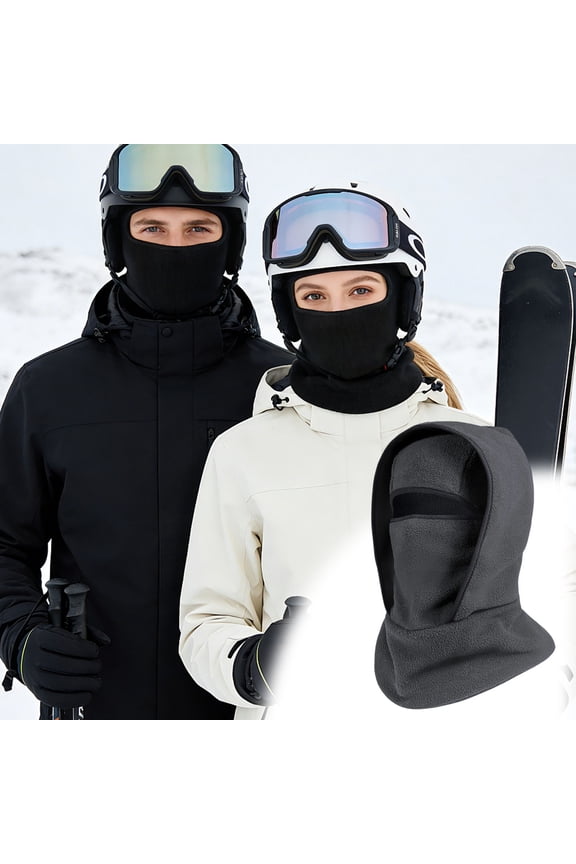 Winter Face Mask with Neck Cover and Integrated Headband, Fleece Lined for Warmth and Comfort, Full Coverage for Skiing and Running in Cold Weather