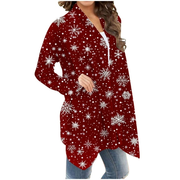 Winter Fall Cardigans for Women's Casual Long Open Front Drape Lightweight Maxi Long Sleeve Cardigan