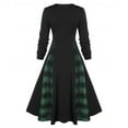 thumbnail image 1 of Winter Fall Dresses for Women Long Sleeve Womne Plus Size Lace Panel A Line Sweetheart Neck Vintage Dress, 1 of 4