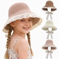 thumbnail image 1 of Winter Fall Spring Summer Sun Protection Wide Brim Hat Childrens Woolen Hat Cowboy Hat Head Accessory Solid Color Top Hat Wide Brimmed Hat Jogging Outdoor Activity,2-6 Years, 1 of 6