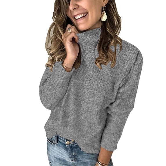 Winter Fall Sweatshirts for Womens Pullover Long Sleeve Turtleneck Sweater Blouse Tops