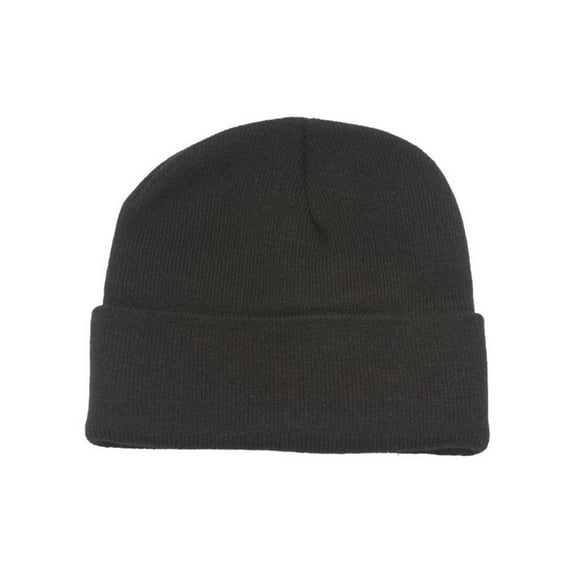 Winter Fashion Cuffed Beanie - Black