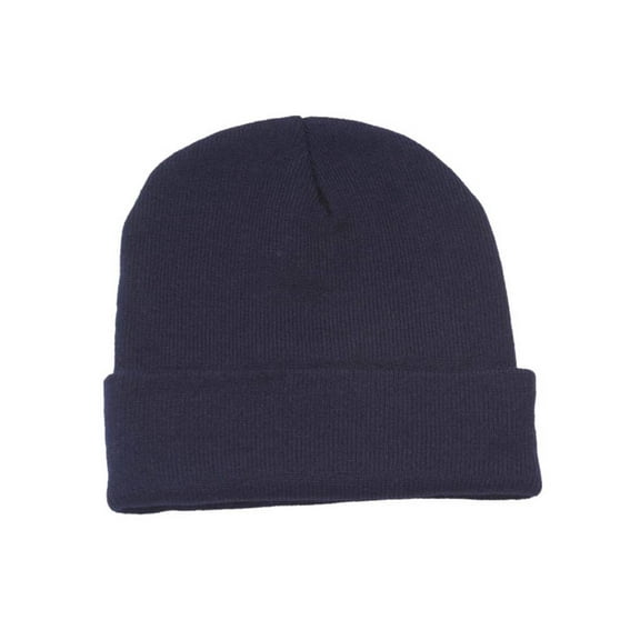 Winter Fashion Cuffed Beanie - Navy