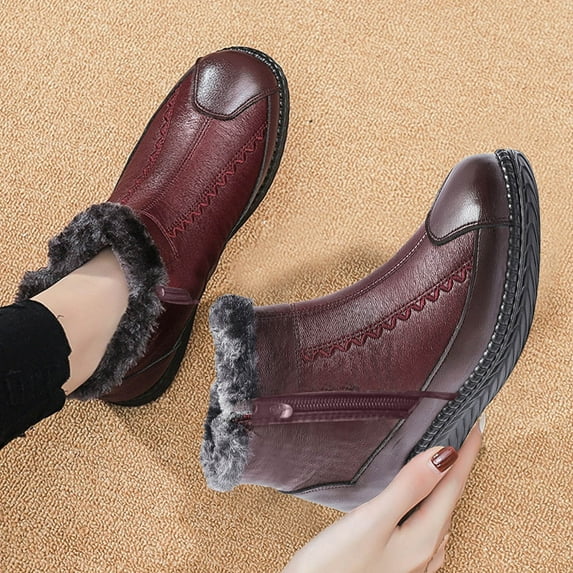 Winter Fashion Plus Size Warm Snow Boots for Women Velvet Snow Short Warm And Thick Shoes