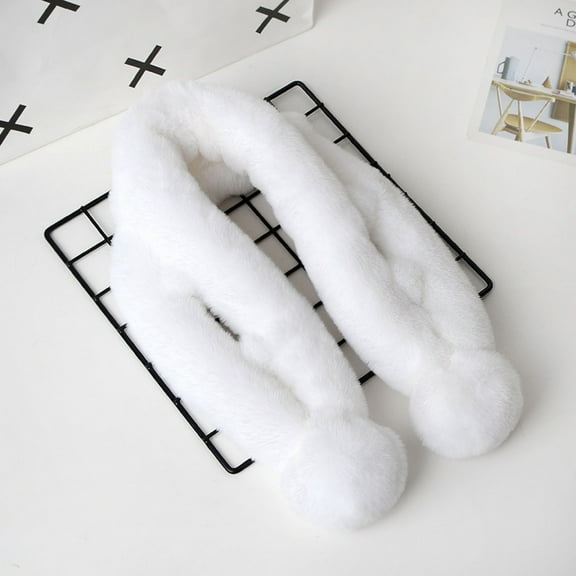 Winter Fashion Scarf Female Outdoor Warm Imitation Rabbit Two Tube Scarf Bandannas for Head Women Large Silk Scarves for Women Neck Gaiters Silk Neckerchief Womens Tan Scarfs for Women Soft Silk Satin