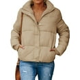 thumbnail image 1 of Winter Fashion Women Casual Zipper Jacket Lightweight Puffer Coat, 1 of 5