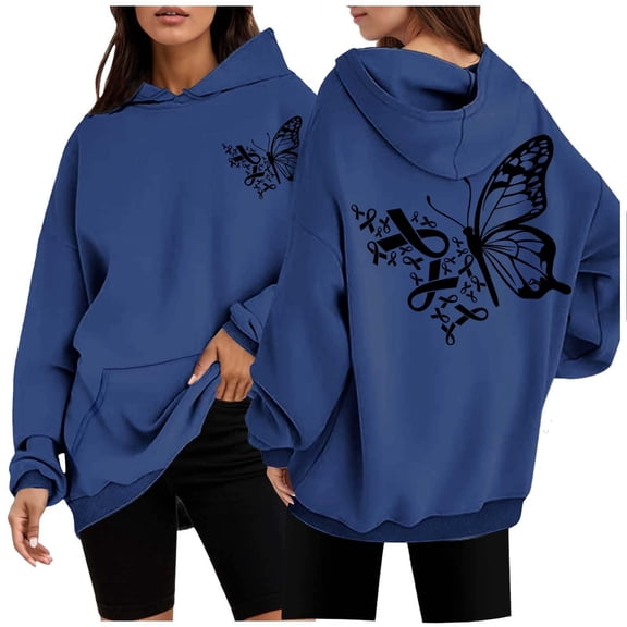 And Winter Fashionable Cancer Black Print Women's Hooded Sweatshirt Womens Fall Tops Rayon Sweatshirt Womens Snap Hoodies Women Sweatshirt Size Medium Womens Zippe Hoodies Knitted Sweater Jackets