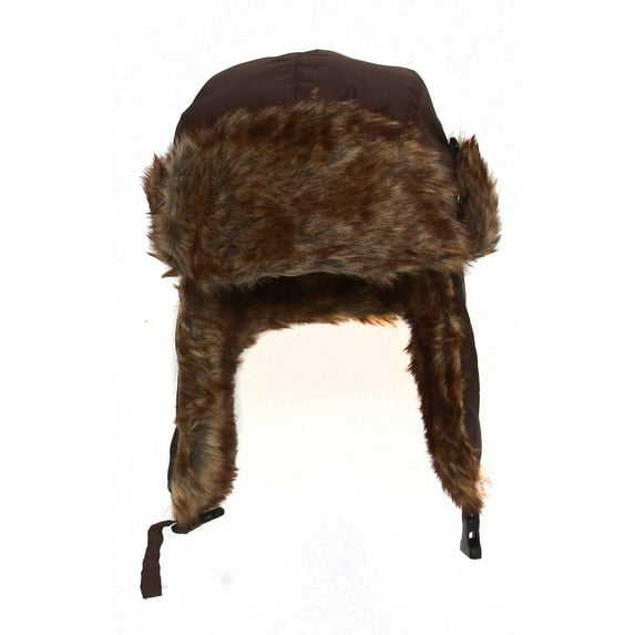Winter Faux Fur Brown Aviator Cap