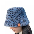 thumbnail image 1 of Winter Faux Fur Bucket Hat Fluffy Warm Hat for Women Men, 1 of 4