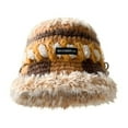thumbnail image 1 of ZQUUVOU Winter Faux Fur Bucket Hat Fuzzy Warm Hat For Women Men Fisherman Cap Beige, 1 of 4