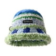 thumbnail image 1 of ZQUUVOU Winter Faux Fur Bucket Hat Fuzzy Warm Hat For Women Men Fisherman Cap Blue, 1 of 3