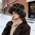 thumbnail image 1 of Winter Faux Fur Bucket Hat Unisex Thick Warm Plush Fisherman Cap Fluffy Cold Weather Hat for Outdoor Daily Wear, 1 of 4