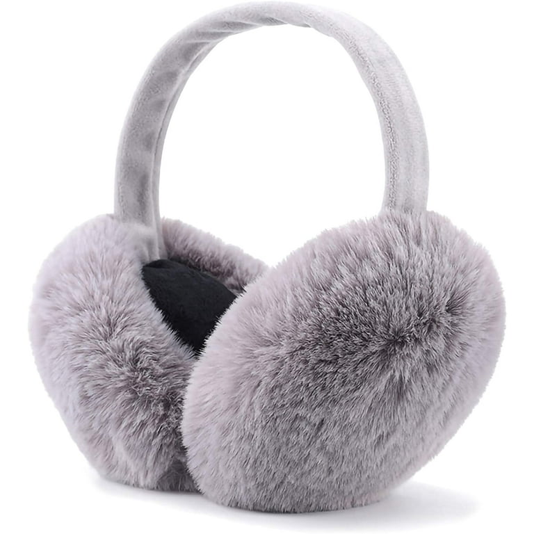 Winter Faux Fur Foldable Earmuffs Cute Fuzzy Ear Muffs for  display picture 1