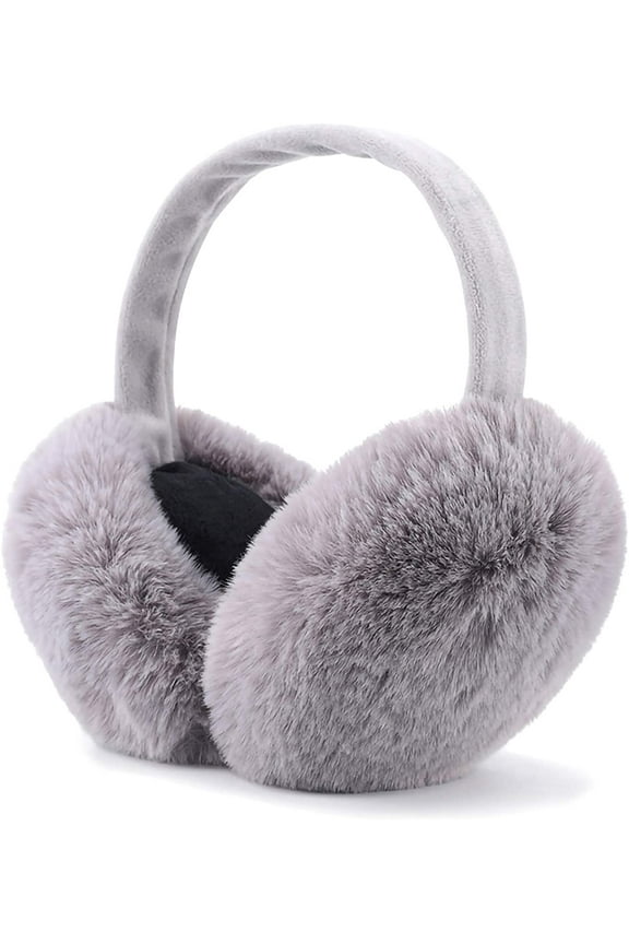 Winter Faux Fur Foldable Earmuffs Cute Fuzzy Ear Muffs for Women
