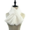 thumbnail image 1 of Winter Faux Fur Warm Furry Pull Through Scarf Neck Warmer Cross Loophole Collar, 1 of 19