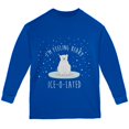 thumbnail image 1 of Winter Feeling Very Iceolated Isolated Polar Bear Pun Youth Long Sleeve T Shirt Royal YSM, 1 of 1