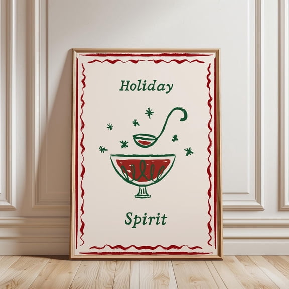 Winter Festive Bar Cart Poster Whimsical Winter Festive Poster Classic Winter Festive Poster Trendy Cocktail Winter Festive Wall Art Festive Decor S, Unframed Poster Size 8x12 F03.1.14l2233