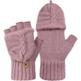 thumbnail image 1 of Winter Fingerless Gloves Mittens for Women Men Warm Wool Knitted Convertible Flip Top Mittens for Cold Weather, 1 of 6