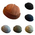 thumbnail image 1 of Winter Fisherman Hats Warm Knit Brimless Hat Cap Adjustable Bucket Hat, 1 of 4