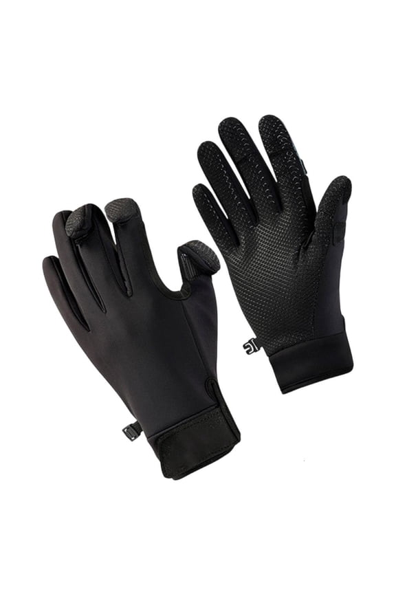 Winter Fishing Gloves With Exposing Fingers For Precise Line Control Cold Weather Outdoor Sports Thermal Fleece Lining