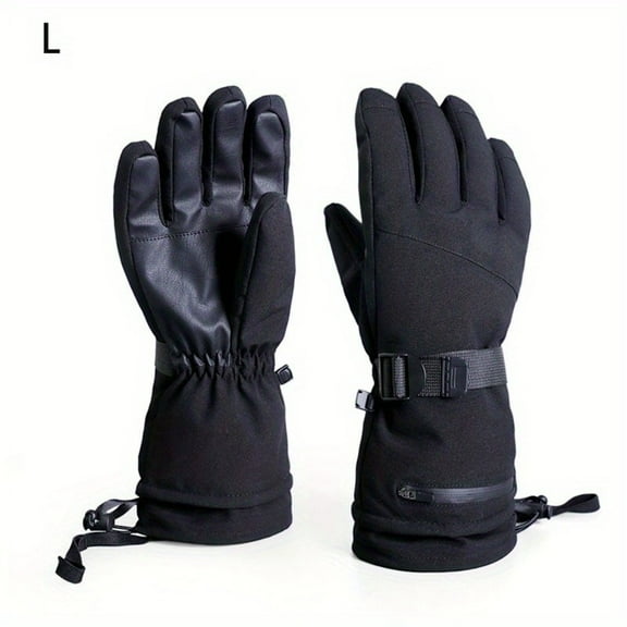 Winter Five-Finger Ski Gloves with Touchscreen Capability - Waterproof & Warm Outdoor Sports Gloves