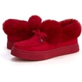 thumbnail image 1 of Winter Flat Boots Warm Durable Shoes Casual  Fur Lining Ankle Snow Boots Loafer Flats Platform Thick Plush Shoes for Women Z1, 1 of 13