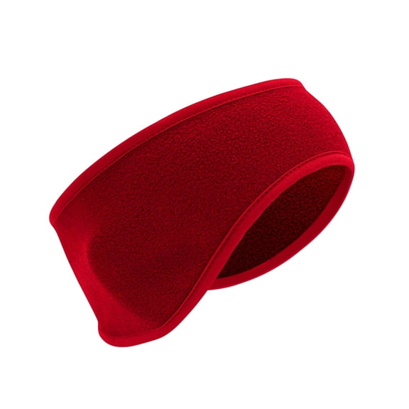 Winter Fleece Ear Warmer Headband Stretchy Thermal Headband Unisex Sports Accessory - Lightweight Comfort Outdoor Activities(Red)