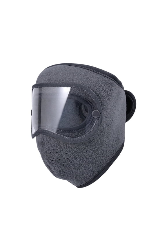 Winter Fleece Face Mask, Windproof Full Coverage Headwear with High-definition Anti-Fog Eye Shield, Adjustable Ear Loops for Outdoor Cyclists, Commuters, Cold Weather Outdoor