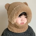thumbnail image 1 of Winter Hats for Kids Adjustable Ski Mask Windproof Balaclava Hood (Coffee 3-7 Years), 1 of 3
