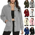 thumbnail image 1 of Winter Fleece Jacket for Women Women's Casual Full Zip Up Sherpa Lined Hoodie Sweatshirt Jacket Coat Ndbuld ,Gray,S, 1 of 6